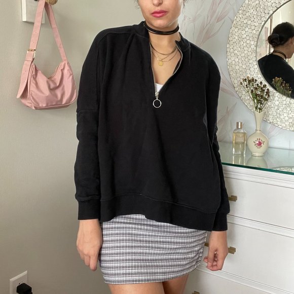 All Saints Sweaters - Black All Saints Quarter Zip Sweatshirt